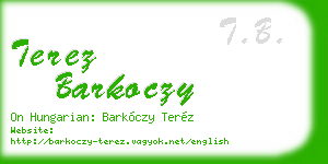 terez barkoczy business card